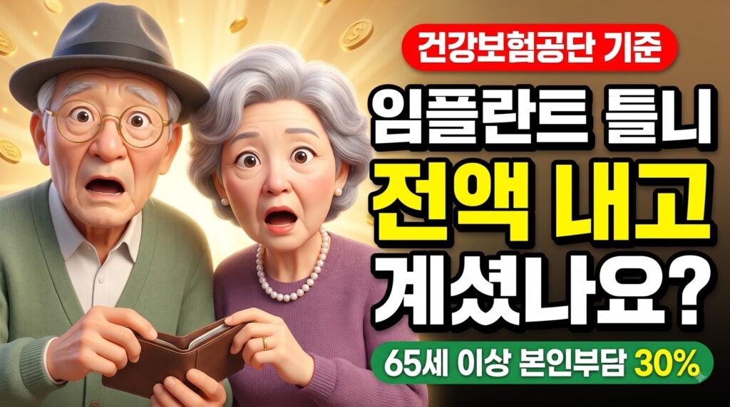 틀니·임플란트 건강보험 지원 | 65세 이상 조건·본인부담 30%·신청 순서 (건강보험공단 기준)