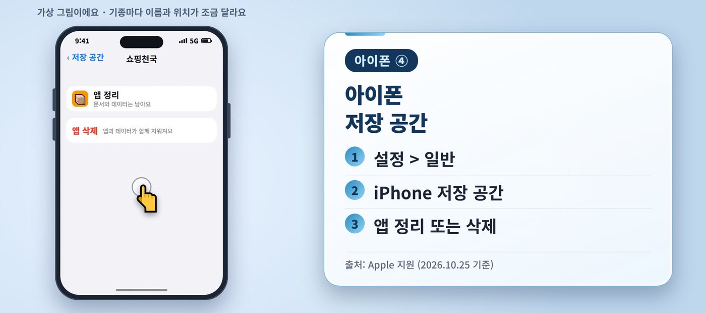아이폰 느려짐 - 아이폰 저장 공간