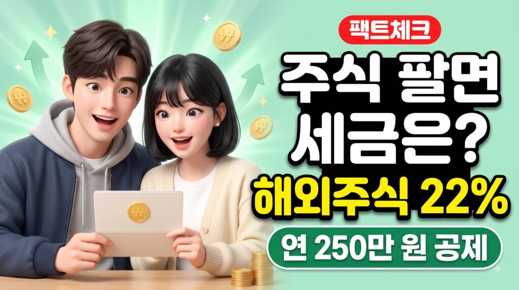 주식 팔면 세금 얼마? 해외주식 이익 800만 원이면 121만 원, 국내주식 거래세 0.20% 총정리 (2026)