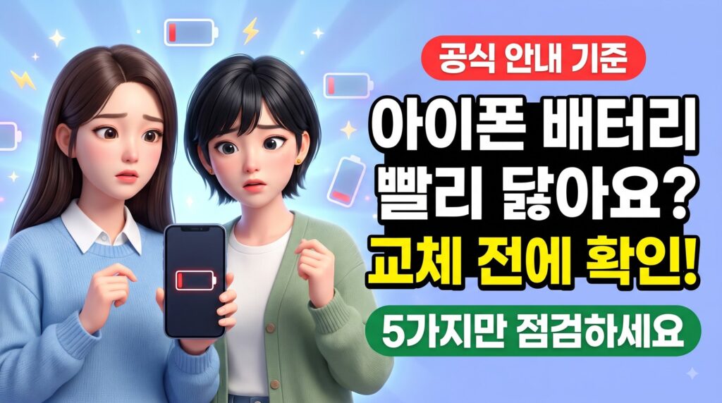 아이폰 배터리가 빨리 닳아요? 바꾸기 전에 이 순서로 확인하세요
