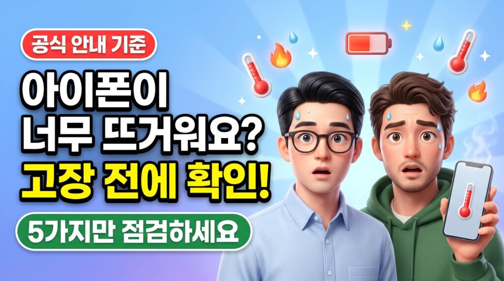 아이폰이 너무 뜨거워요? 고장 전에 이 순서로 확인하세요 (애플 공식 안내)